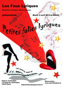 Affiche Petites Folies Lyriques, par Valérie Laborde